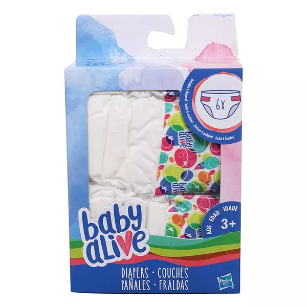 Baby Alive Diapers Refill Pack, Pack of 6
