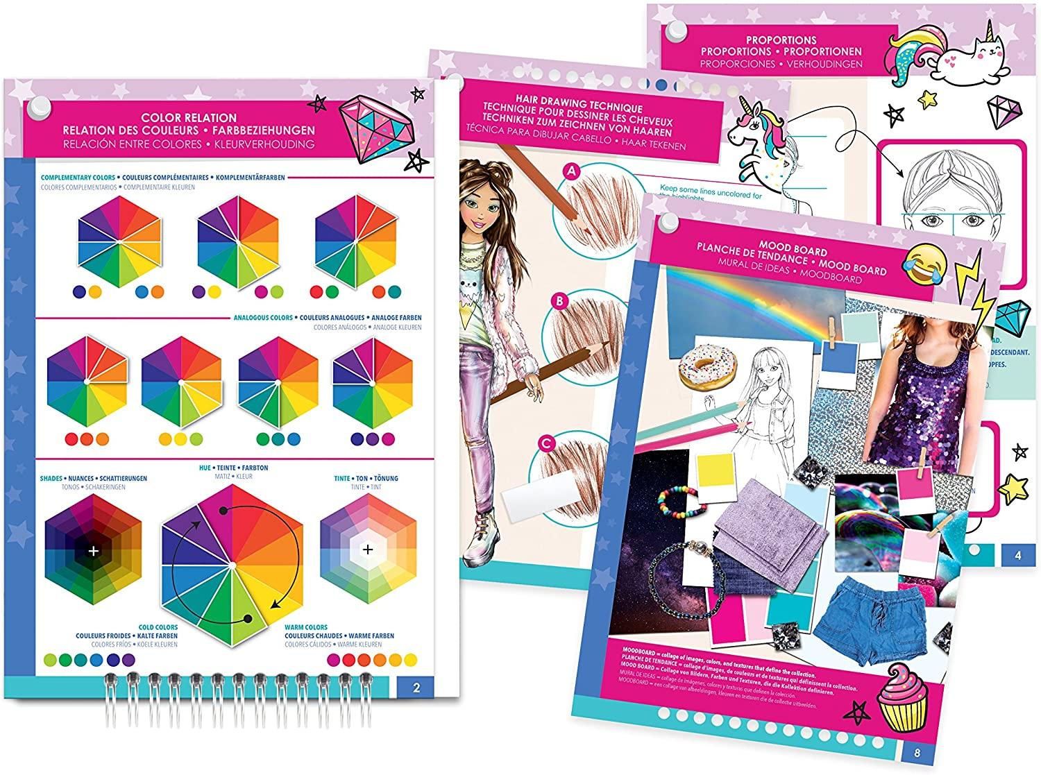 Make It Real Fashion Design Sketchbook: Digital Dream Multicolor
