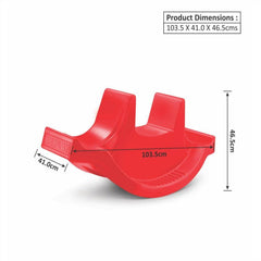 Ok Play 3 Way Rocker For Kids, Plastic Boat Ride On Toy, For Kids, Indoor And Outdoor, Red, 2 To 4 Years
