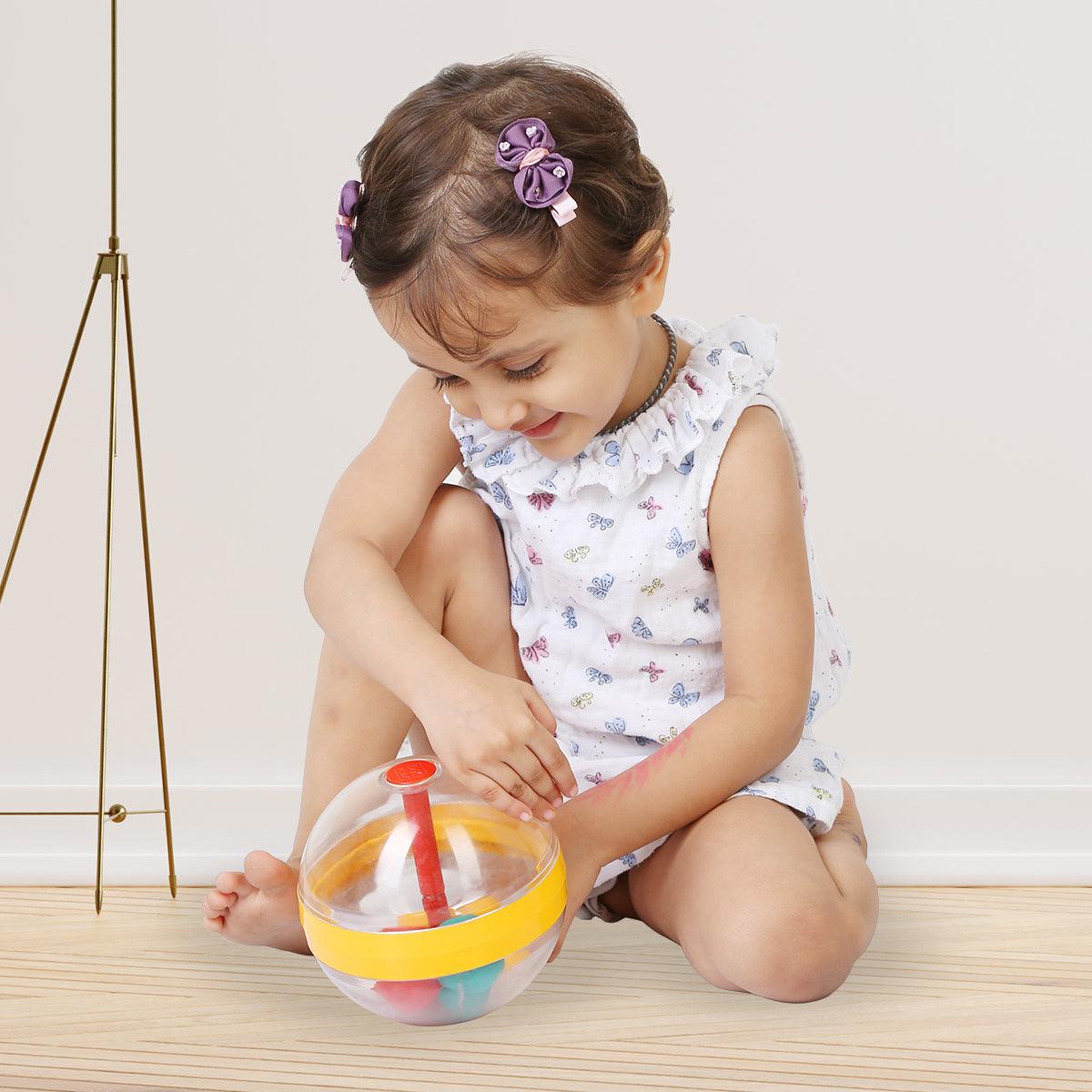 Ok Play Babee Ball, Indoor And Outdoor, Ball For Kids Girls And Boys, Plastic, Multicolor, 0 To 2 Years