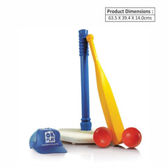 Ok Play Base Ball, Baseball Set Toy For Toddlers Children & Kids, Indoor And Outdoor, Plastic, Multicolour, 5 To 10 Years