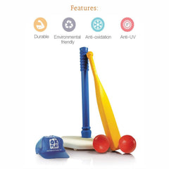 Ok Play Base Ball, Baseball Set Toy For Toddlers Children & Kids, Indoor And Outdoor, Plastic, Multicolour, 5 To 10 Years