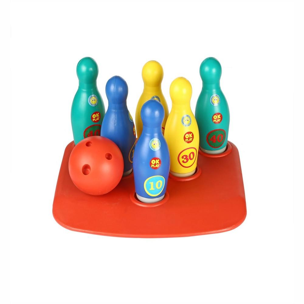 Ok Play Bowling Alley, Indoor And Outdoor, Bowling Game Set For Kids,Plastic, Multicolor, 2 To 4 Years