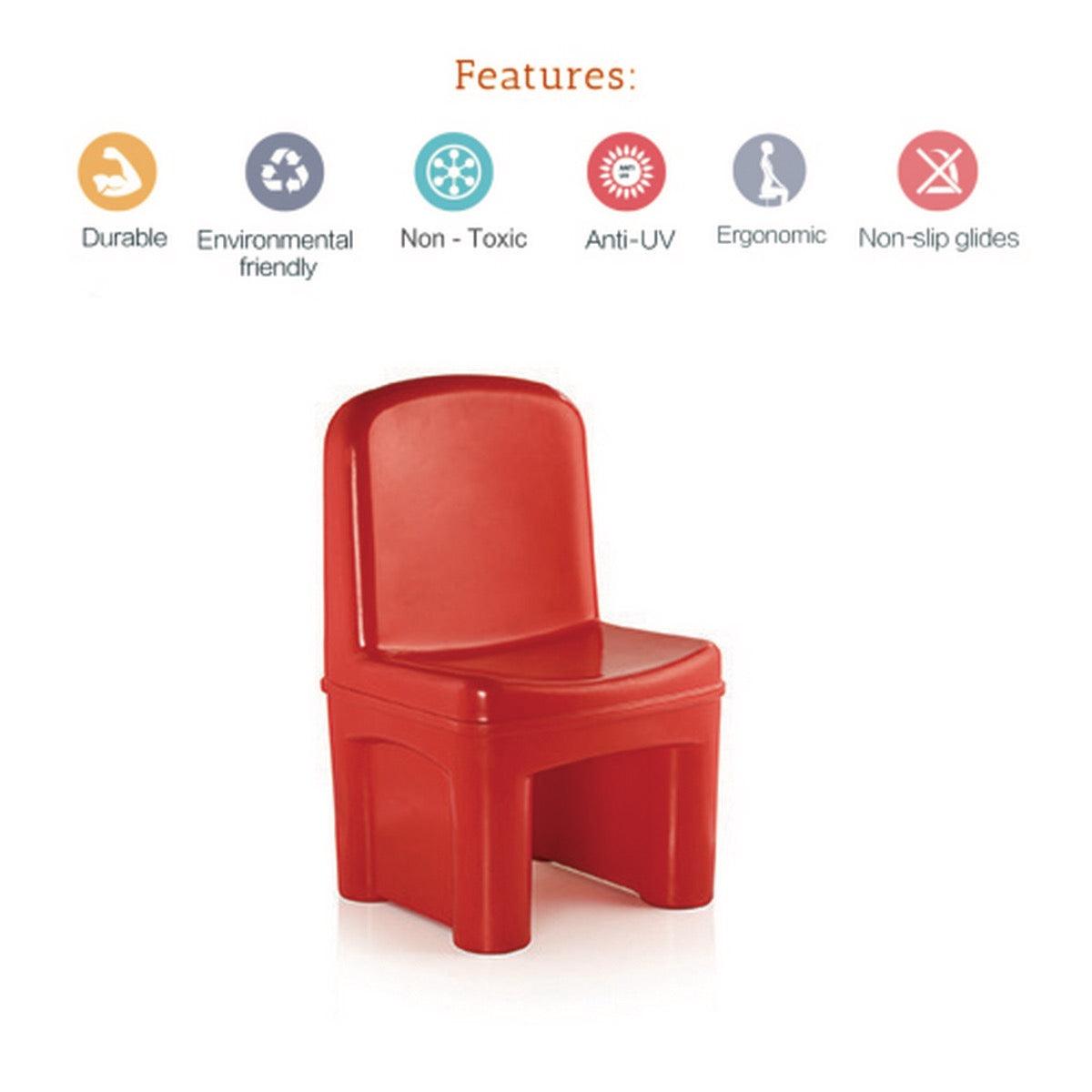 Ok Play Genius Group Chair, Medium Chair, Perfect For Home And School, Red, 2 to 4 Years