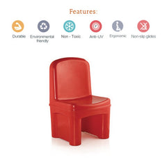 Ok Play Genius Group Chair, Medium Chair, Perfect For Home And School, Red, 2 to 4 Years