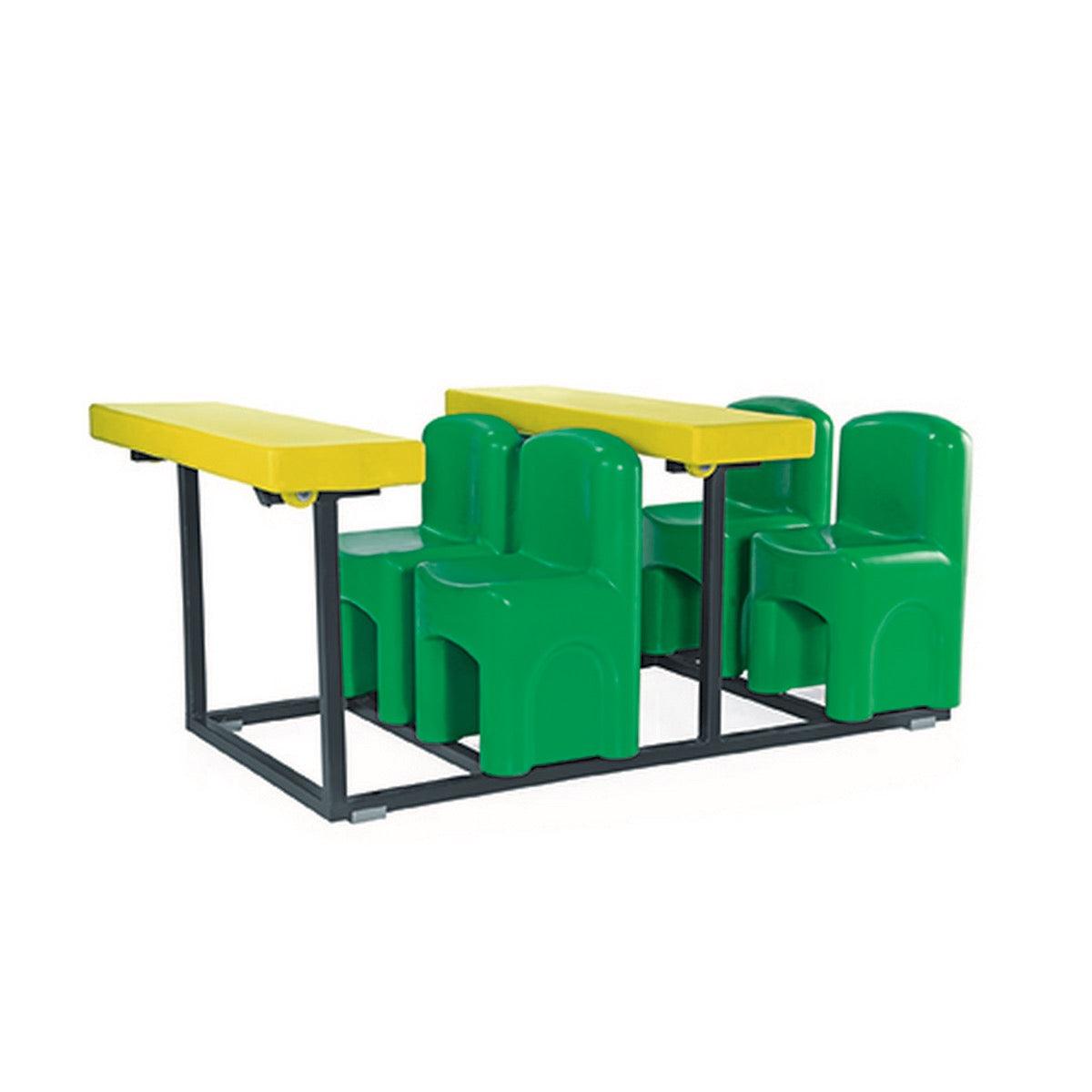 Ok Play Fabulous Four, Chair And Table, Perfect For Home And School, Yellow & Green, 2 to 4 Years