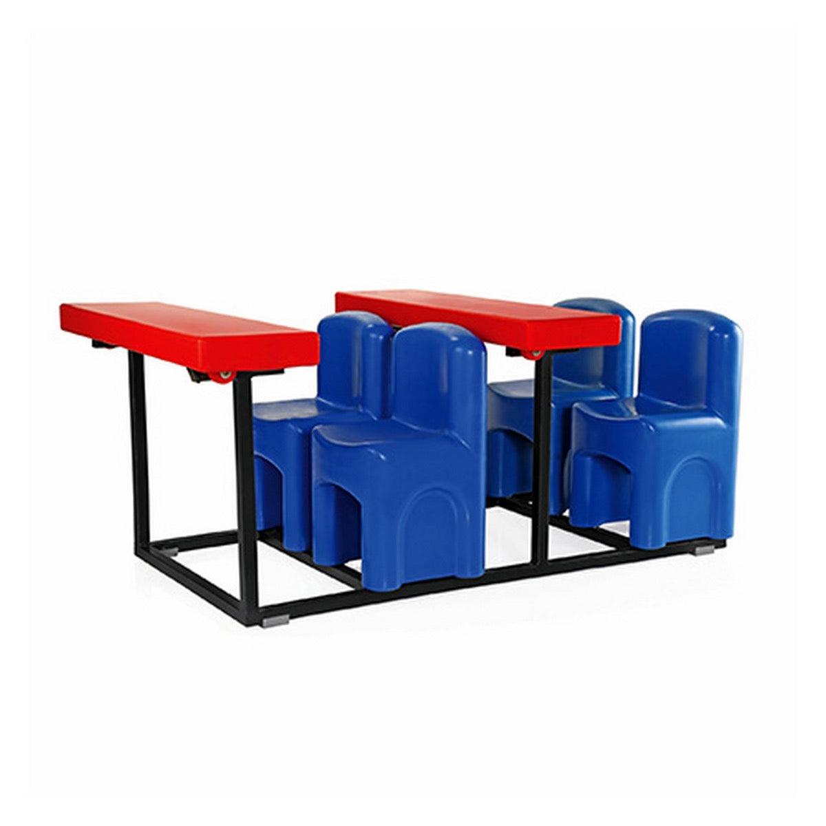 Ok Play Fabulous Four, Chair And Table, Perfect For Home And School, Red & Blue, 2 to 4 Years