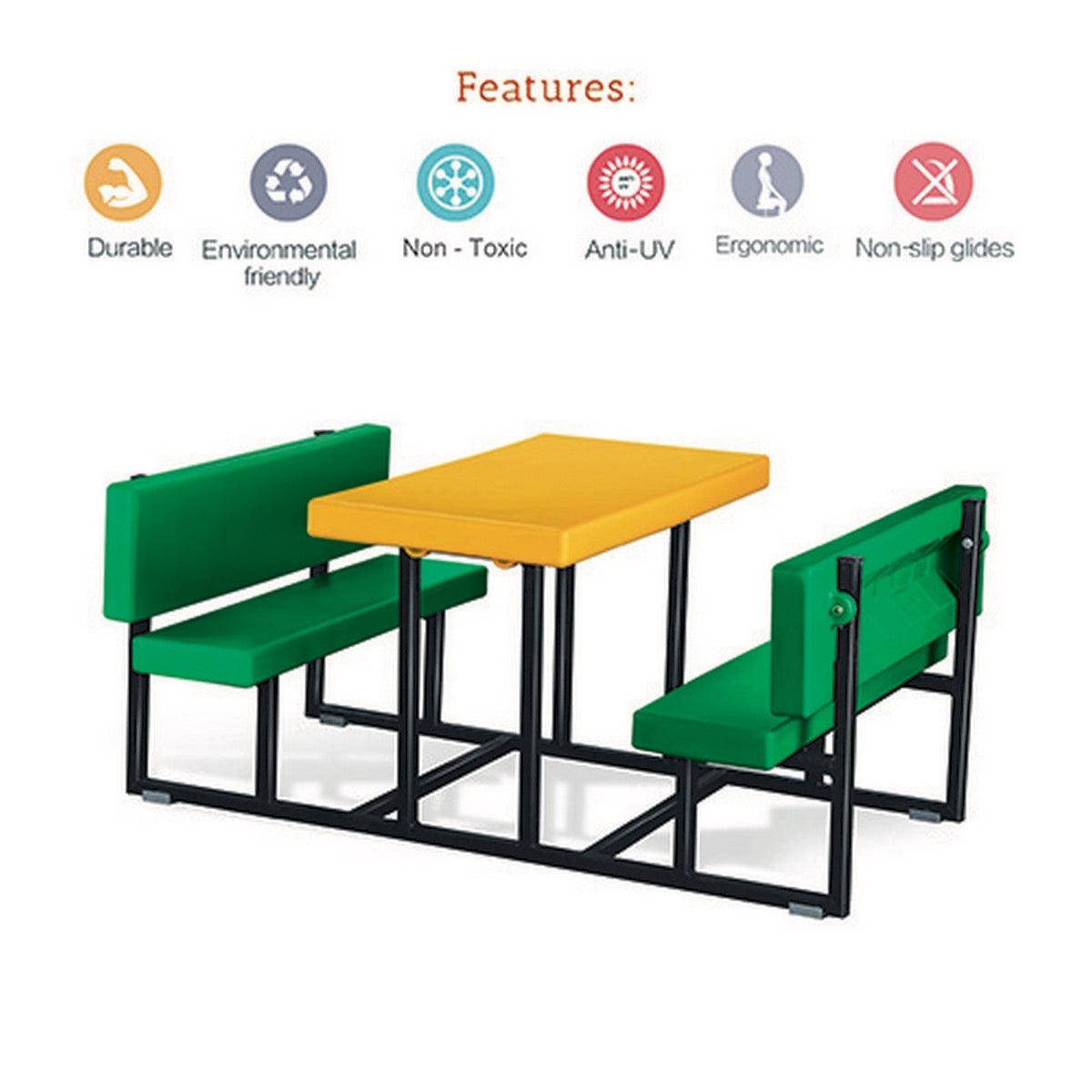 Ok Play Four Stroke Desk, Chair And Table, Perfect For Home And School, Yellow & Green, 3 to 4 Years