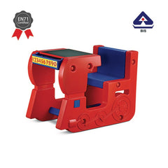 Ok Play Fun On Wheels Single, Chair And Table, Perfect For Home And School, Red & Blue, 2 to 4 Years