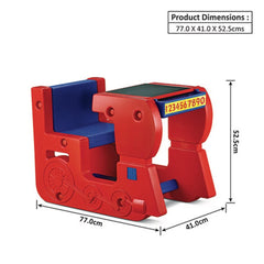 Ok Play Fun On Wheels Single, Chair And Table, Perfect For Home And School, Red & Blue, 2 to 4 Years