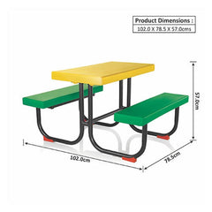 Ok Play Fun Time Desk, Chair And Table, Perfect For Home And School, Yellow & Green 2 to 4 Years