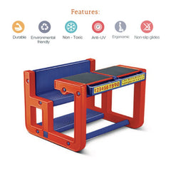 Ok Play Jack In The Box Double, Comfort And Safety For Two Kids, Perfect For Home And School, Red & Blue, 2 to 4 Years