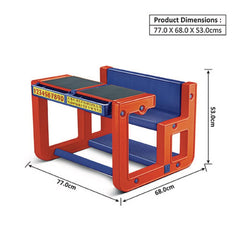 Ok Play Jack In The Box Double, Comfort And Safety For Two Kids, Perfect For Home And School, Red & Blue, 2 to 4 Years