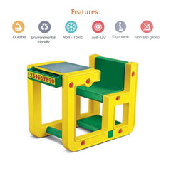 Ok Play Jack In The Box Single, Comfort And Safety For Two Kids, Perfect For Home And School, Yellow & Green, 2 to 4 Years