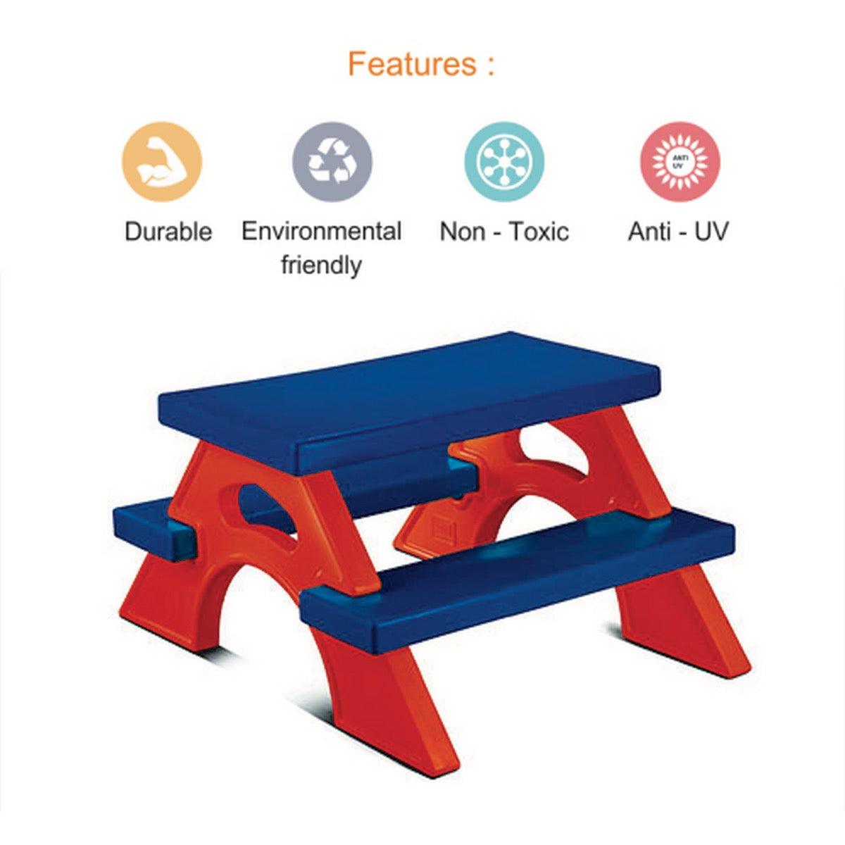 Ok Play Joy Station, Comfort And Safety For Four Kids, Perfect For Home And School, Red & Blue, 2 to 4 Years