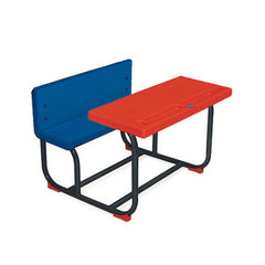 Ok Play Little Scholars, Desk ‚Äö√Ñ√≤N' Chair Arrangement For 8 Children, Perfect For Home And School, Red & Blue, 5 to 10 Years