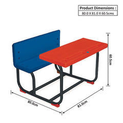 Ok Play Little Scholars, Desk ‚Äö√Ñ√≤N' Chair Arrangement For 8 Children, Perfect For Home And School, Red & Blue, 5 to 10 Years
