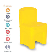 Ok Play Master Seat Chair For Little Kids, Perfect For Home And School, Yellow, 2 to 4 Years