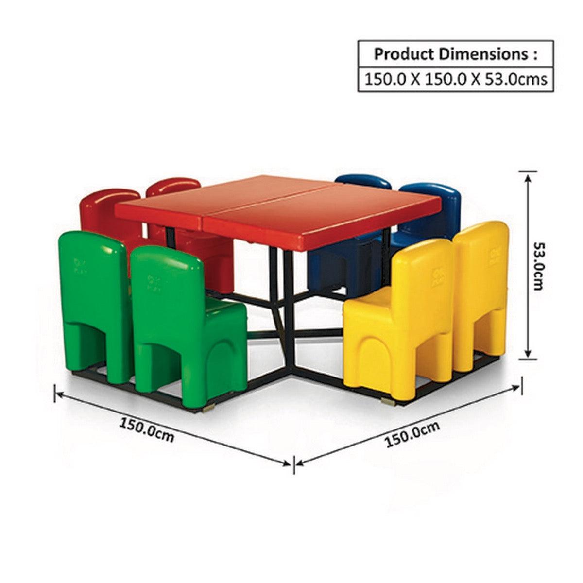 Ok Play One For All, Chair And Table, Perfect For Home And School, Red, Green, Blue & Yellow, 2 to 4 Years