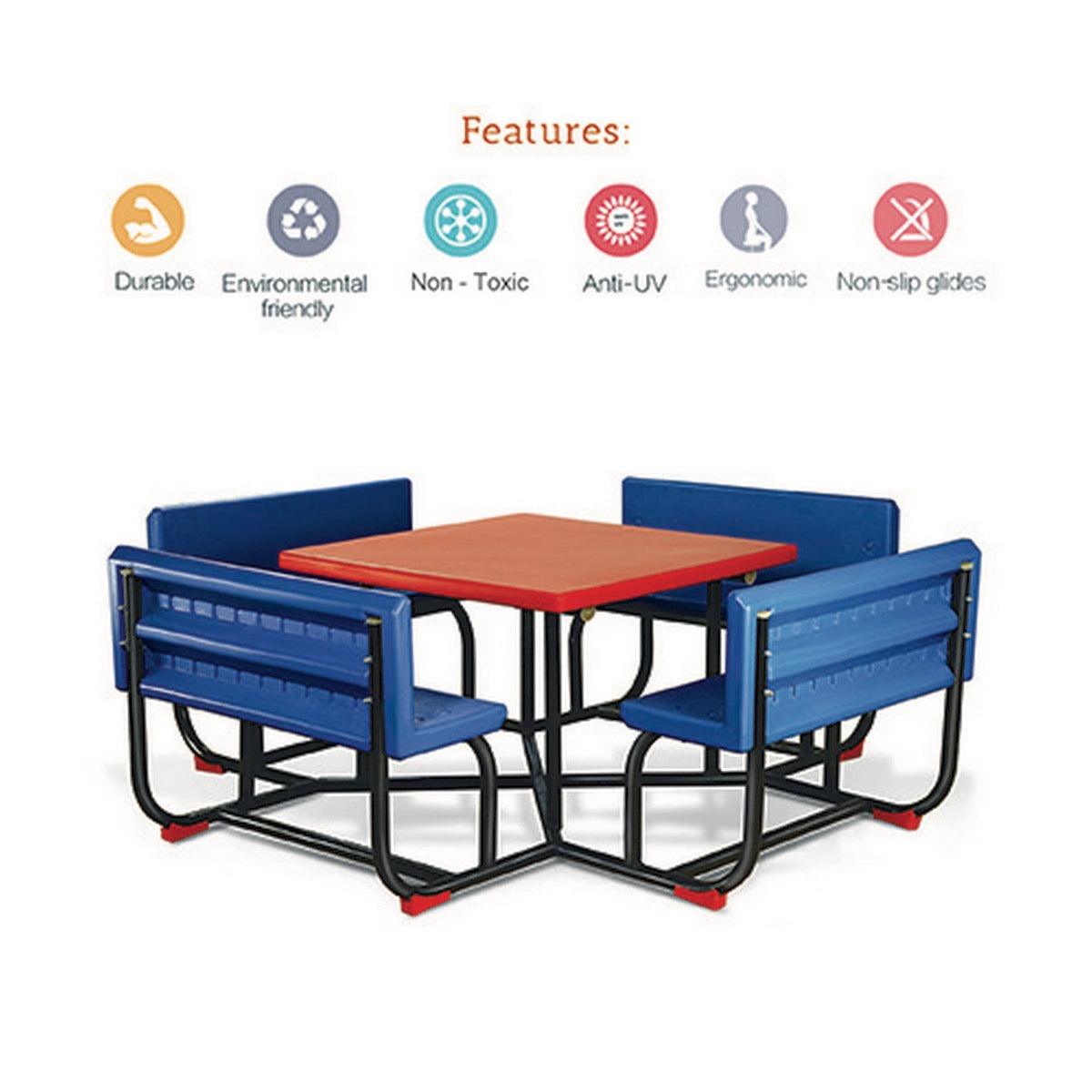 Ok Play Party Time, Seating Capacity Of 8 Children, Perfect For Home And School, Blue & Red, 2 to 4 Years