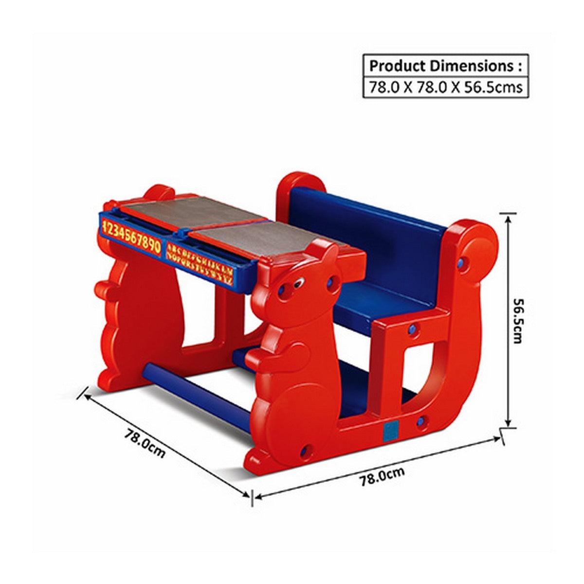 Ok Play Play Pet Double, Chair ‚Äö√Ñ√≤N' Desk Set For Kids, Perfect For Home And School, Red & Blue, 2 to 4 Years