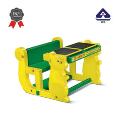 Ok Play Play Pet Double, Chair ‚Äö√Ñ√≤N' Desk Set For Kids, Perfect For Home And School, Yellow & Green, 2 to 4 Years