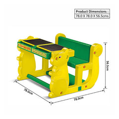 Ok Play Play Pet Double, Chair ‚Äö√Ñ√≤N' Desk Set For Kids, Perfect For Home And School, Yellow & Green, 2 to 4 Years