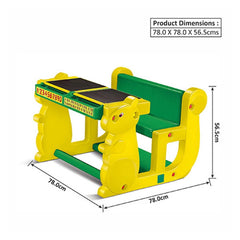 Ok Play Play Pet Double, Chair ‚Äö√Ñ√≤N' Desk Set For Kids, Perfect For Home And School, Yellow & Green, 2 to 4 Years