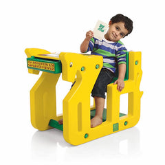 Ok Play Pony Single Chair ‚Äö√Ñ√≤N' Desk Set For Kids, Perfect For Home And School, Yellow/Green, 2 to 4 Years