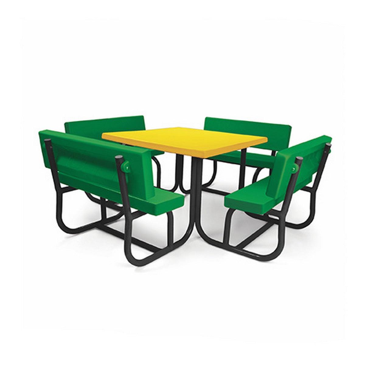 Ok Play Senior Coucil, Desk ‚Äö√Ñ√≤N' Chair For 8 Childrens, Study Table Perfect For Home And School, Green & Yellow, 5 to 10 Years