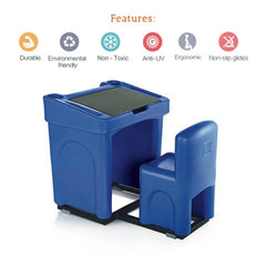 Ok Play Solo, Desk ‚Äö√Ñ√≤N' Chair For 1 Childrens, Study Table, Perfect For Home And School, Blue, 2 to 4 Years