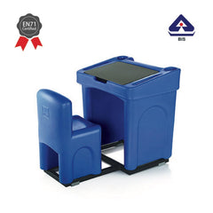 Ok Play Solo, Desk ‚Äö√Ñ√≤N' Chair For 1 Childrens, Study Table, Perfect For Home And School, Blue, 2 to 4 Years