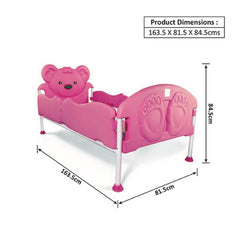 Ok Play Teddy Dreams Pink, Baby Bed, Small Bed, Perfect For Home And School, Pink