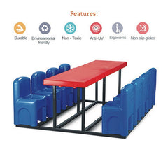 Ok Play The Eight Wonders, Table & Chair, Perfect For Home And School, Red & Blue, 2 to 4 Years