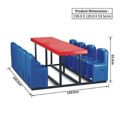 Ok Play The Eight Wonders, Table & Chair, Perfect For Home And School, Red & Blue, 2 to 4 Years