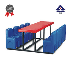 Ok Play The Eight Wonders, Table & Chair, Perfect For Home And School, Red & Blue, 2 to 4 Years