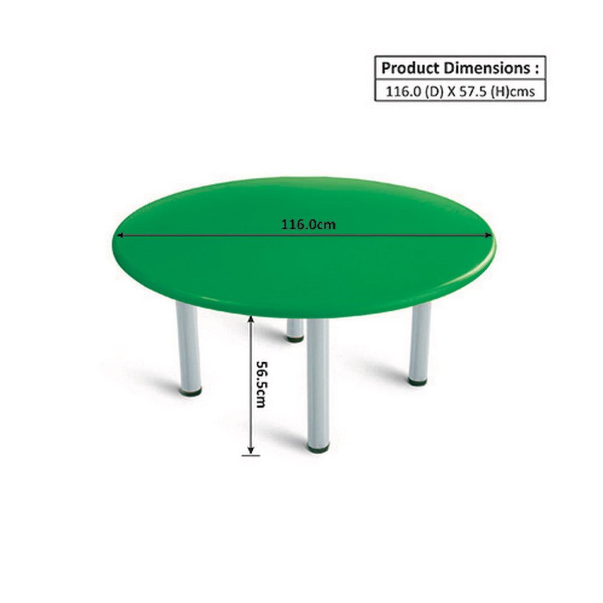 Ok Play Round Table For Kids, Round And Smooth Edges For The Safety, Perfect For Home And School, Green, 2 to 4 Years