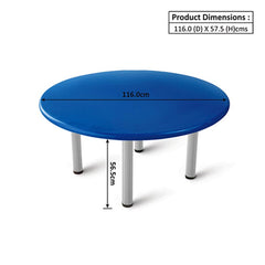 Ok Play Round Table For Kids, Round And Smooth Edges For The Safety, Perfect For Home And School, Blue, 2 to 4 Years