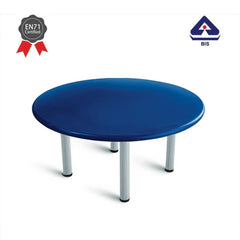 Ok Play Round Table For Kids, Round And Smooth Edges For The Safety, Perfect For Home And School, Blue, 2 to 4 Years