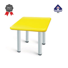 Ok Play Square Table, Smooth & Rounded Edges For Safety, Perfect For Home And School, Yellow, 2 to 4 Years