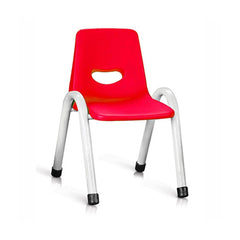 Ok Play Cute Chair Big, Study Chair, Perfect For Home, Creches And School, Red & Ivory White, 5 to 10 Years
