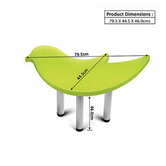 Ok Play Bird Table For Kids, Round And Smooth Edges For The Safety, Perfect For Home And School, Green, 2 to 4 Years