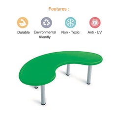 Ok Play Moon Desk Big, Round And Smooth Edges For Safety, Perfect For Home And School, Green, 2 to 4 Years