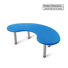 Ok Play Moon Desk Big, Round And Smooth Edges For Safety, Perfect For Home And School, Blue, 2 to 4 Years