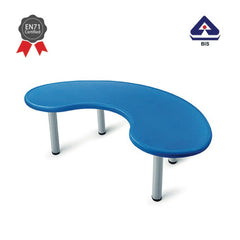Ok Play Moon Desk Big, Round And Smooth Edges For Safety, Perfect For Home And School, Blue, 2 to 4 Years