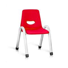Ok Play Cute Chair Medium, Study Chair, Perfect For Home, Creches And School, Red & Ivory White, 5 to 10 Years