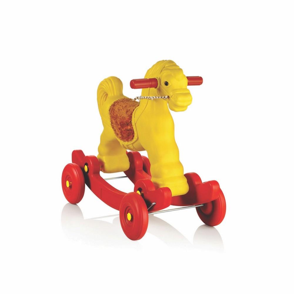 Ok Play Rocking Horse Chair, Rocking Plastic Chair, Toddlers, Rocker And Bouncer, Yellow & Red,2 To 4 Years