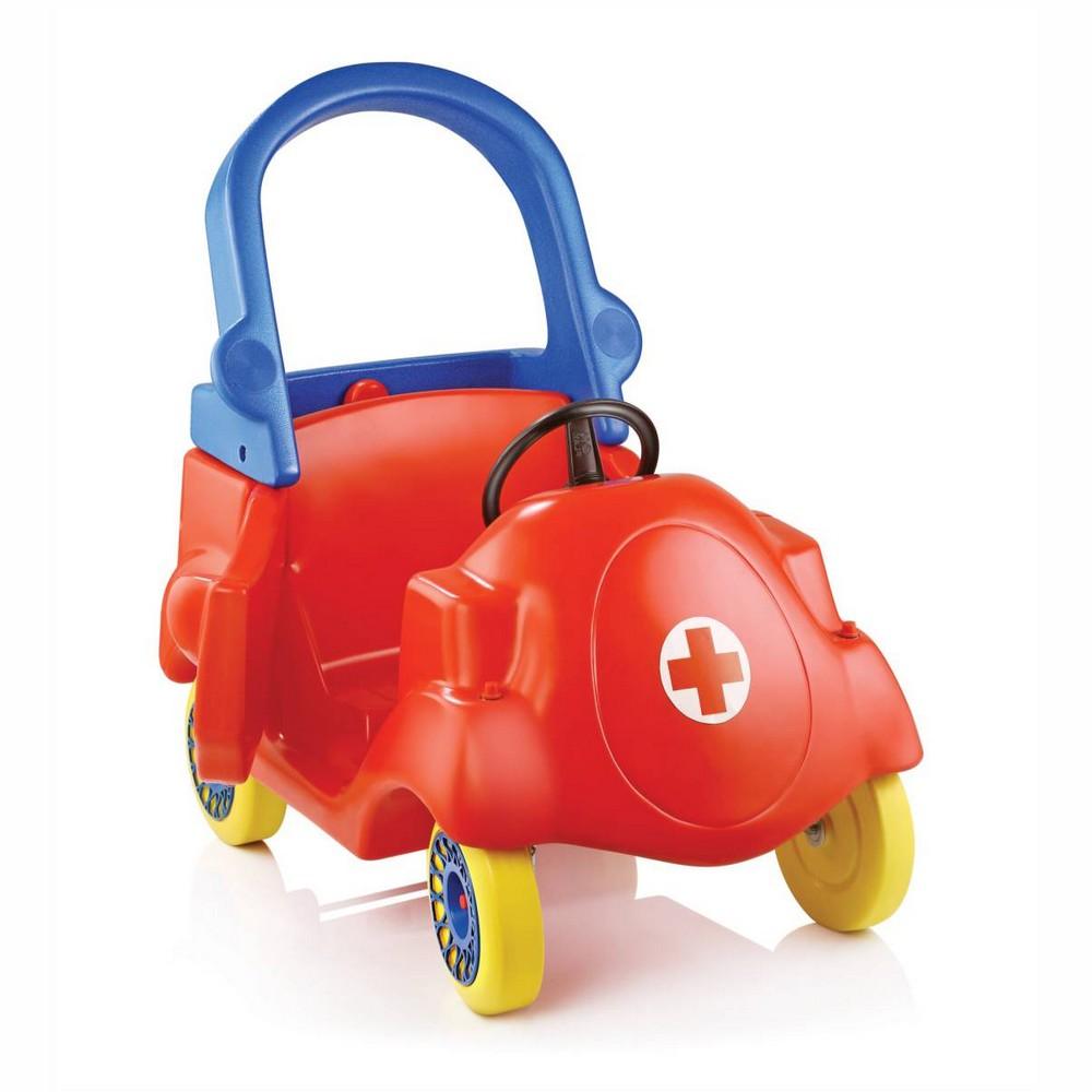 Ok Play Coupe Car, Plastic Material,Toys For Kid, Small Car For Toddlers, Red & Blue, 1 To 2 Years