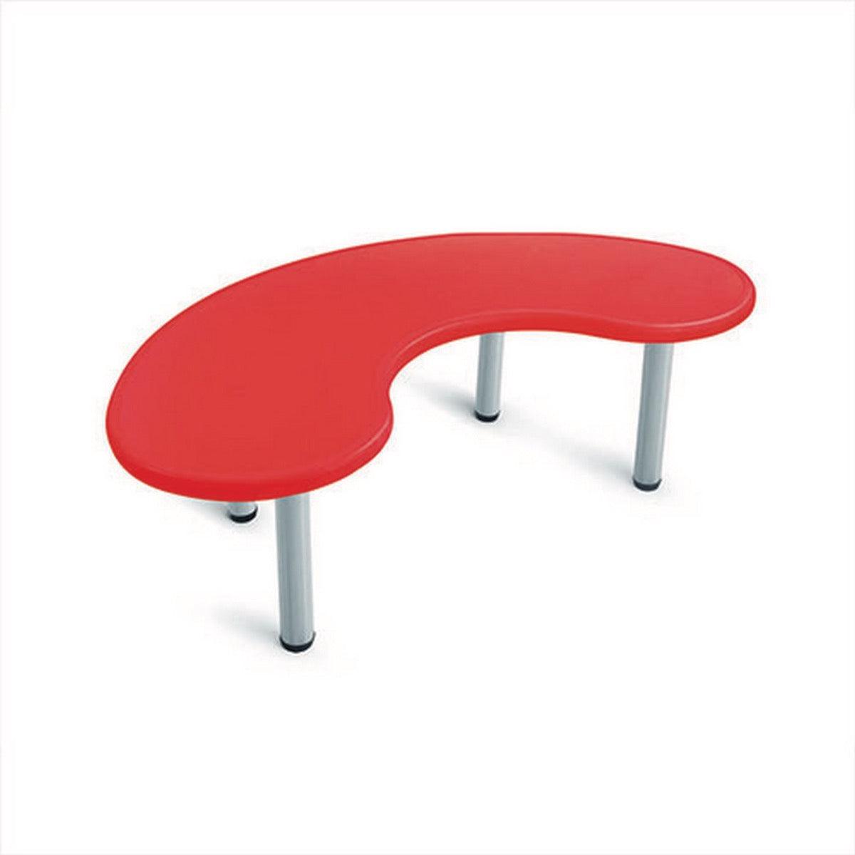 Ok Play Moon Desk Big, Round And Smooth Edges For Safety, Perfect For Home And School, Red, 2 to 4 Years