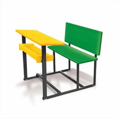Ok Play Senior Scholars Big, Desk ‚Äö√Ñ√≤N' Chair For 2 Childrens, Study Table, Perfect For Home And School, Yellow & Green, 5 to 10 Years